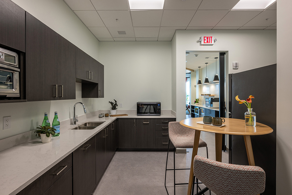 popular coworking amenities such as shared kitchens