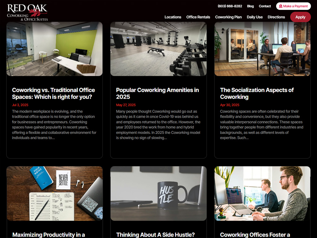 Red Oak Coworking Blog Posts